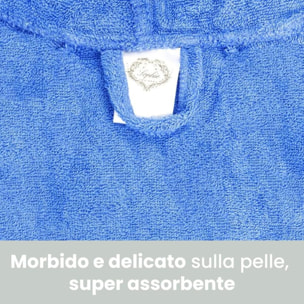 INTRECCI Accappatoio Bambino e Bambina, Accappatoio Spugna di Cotone, Assorbente, Morbido, per Pelli Sensibili, Certificato Oeko-Tex.