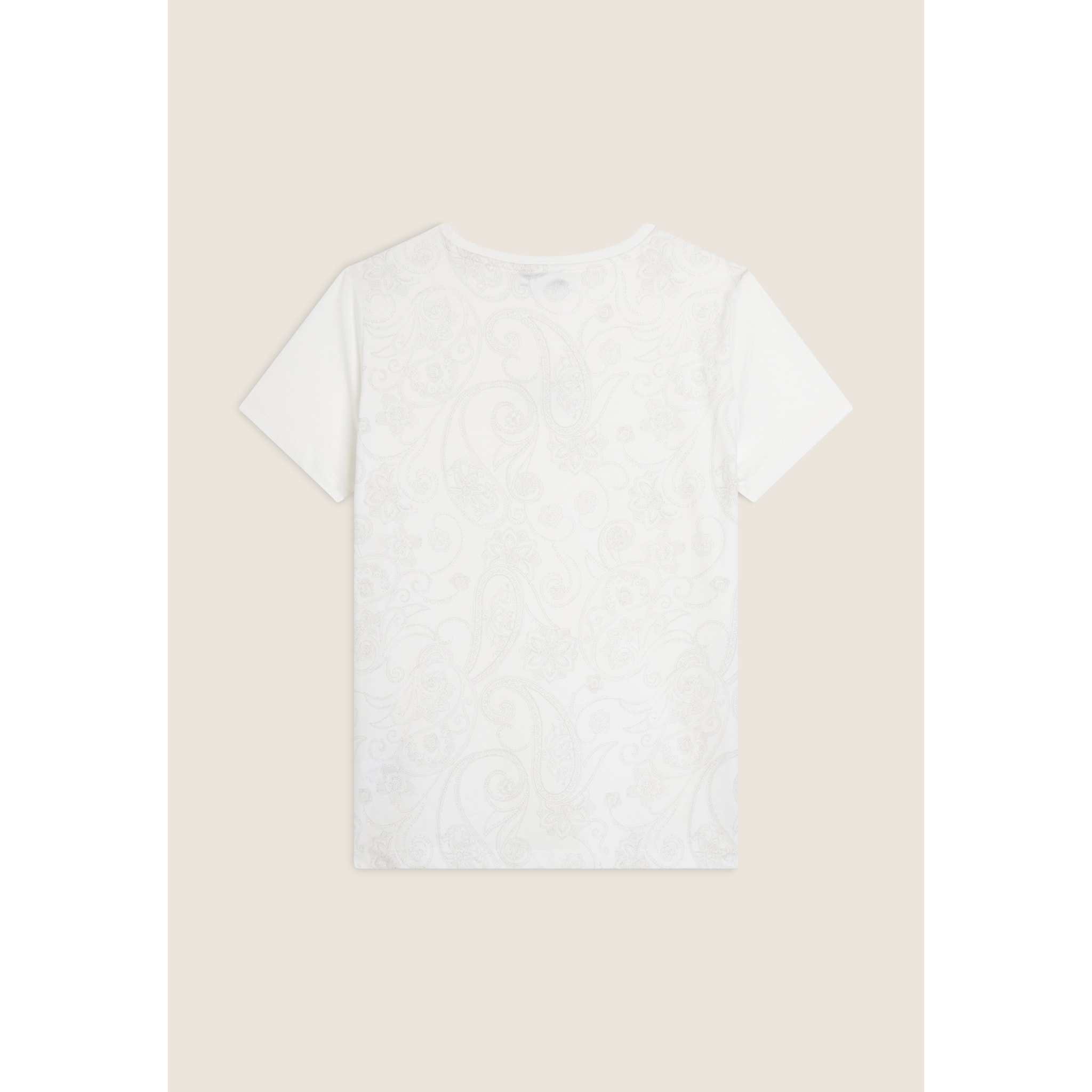 T-shirt donna in jersey con retro fantasia paisley