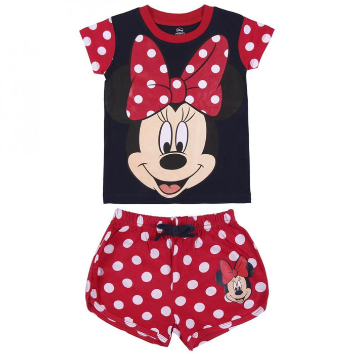 Pigiama corto Minnie a Pois Lei Disney Rosso