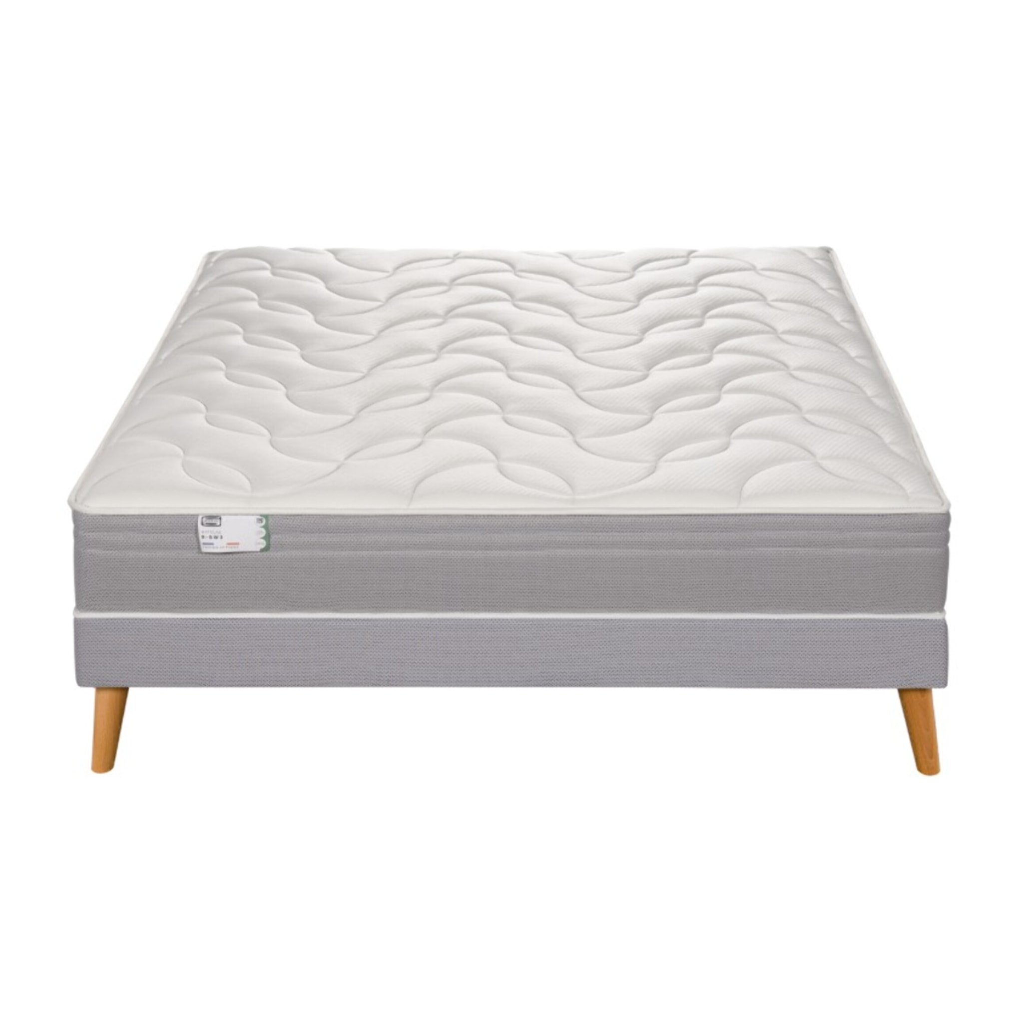 Ensemble L INDISPENSABLE, matelas H26 ressorts ensachés, ferme, sommier