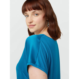 Fiorella Rubino - Camiseta de dos tejidos - Light - blue