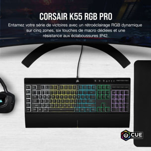 Clavier gamer CORSAIR K55 RGB Pro