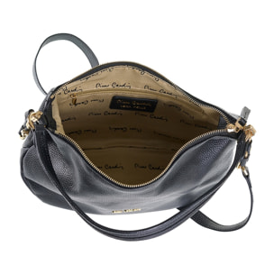 Borsa a spalla da donna Made in Italy - Modello Edera Plus - 100% pelle - 32.5 x 19.0 x 10.0 cm