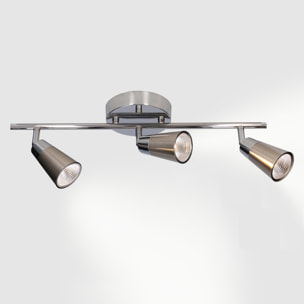 Forlight Proyector Ip20 Vitro Triplex Led 15W 3000K Cromo 1346Lm