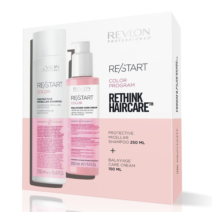 Re/start Color - Coffret Shampooing Micellaire Protecteur 250 ml et Crème Soin Balayage 150 ml