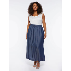 Fiorella Rubino - Gonna lunga in TENCEL™ - Blu