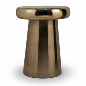 Table d'appoint ronde en métal doré D40 cm - Anouk