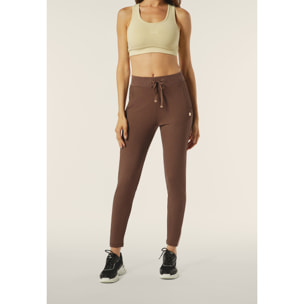 Pantalone donna in felpa di viscosa con vita in costina