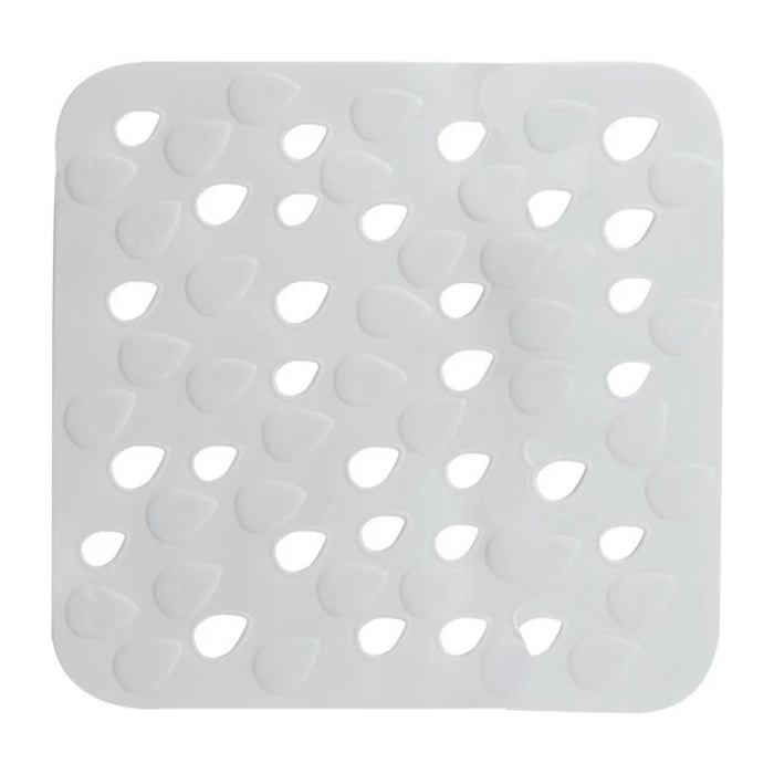 Tapis Fond de douche PVC DROPS 54x54cm Gris Spirella