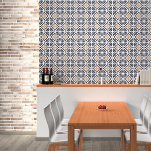 Stickers muraux - Sticker Mural Carrelage adhésif Cuisine Salle de Bain - 60 STICKERS CARRELAGES AZULEJOS EVARISTO