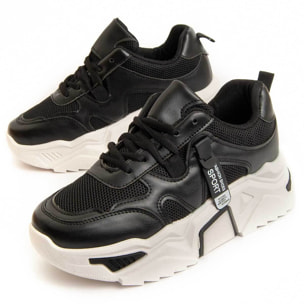 Sneaker De Plataforma - Negro - Altura: 4 Cm