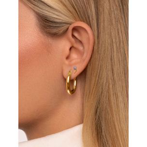 Orecchino Tulip Argento Placcato Oro