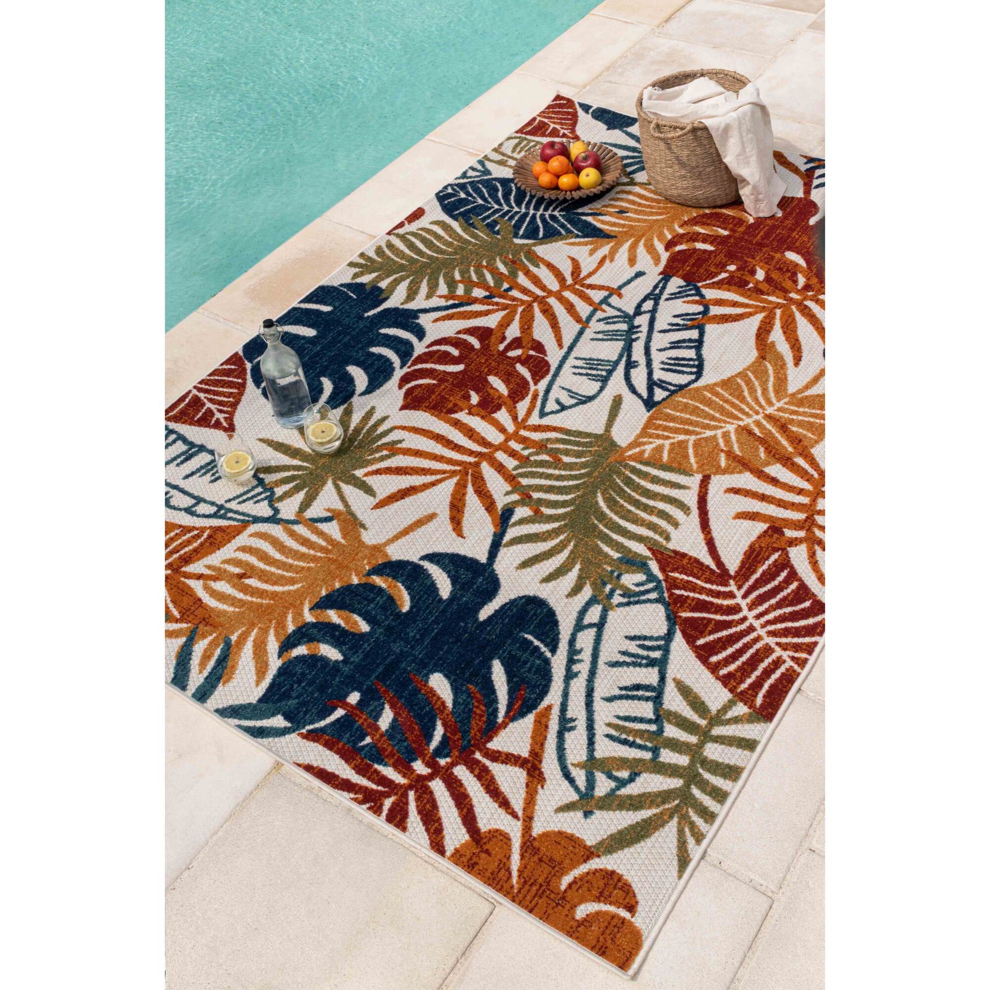 Cabana - Tapis d'extérieur multicolore avec motif à relief