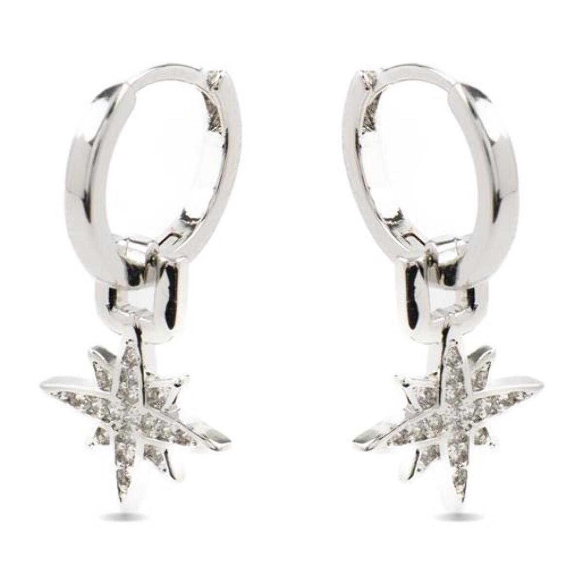 Pendientes Lux by Lux acabadoss en rodio