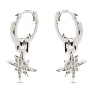 Pendientes Lux by Lux acabadoss en rodio