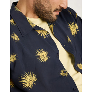 Camisa Manga Corta Azul Marino - Sunflower