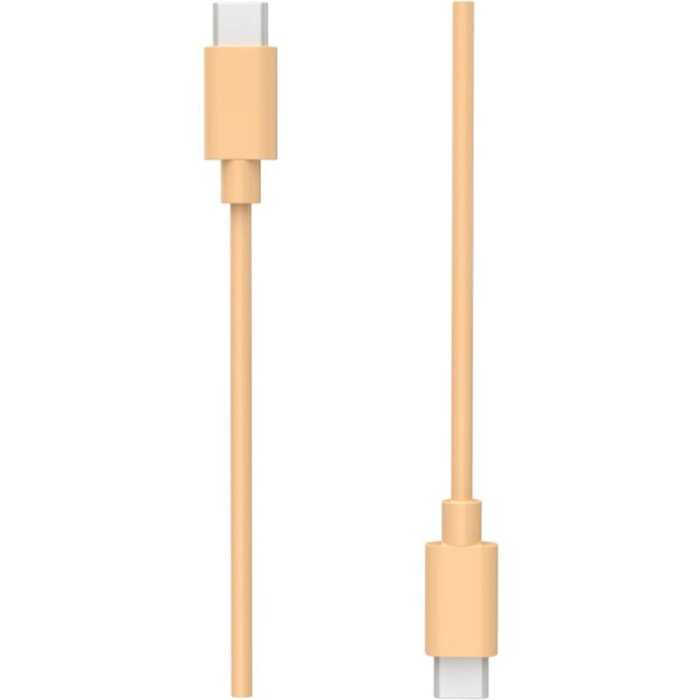 Câble USB C ESSENTIELB USB-C vers USB-C 1M Abricot