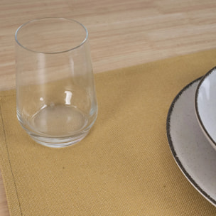 Lot de 2 sets de table jacquard MASSAIC AMBER GOLD