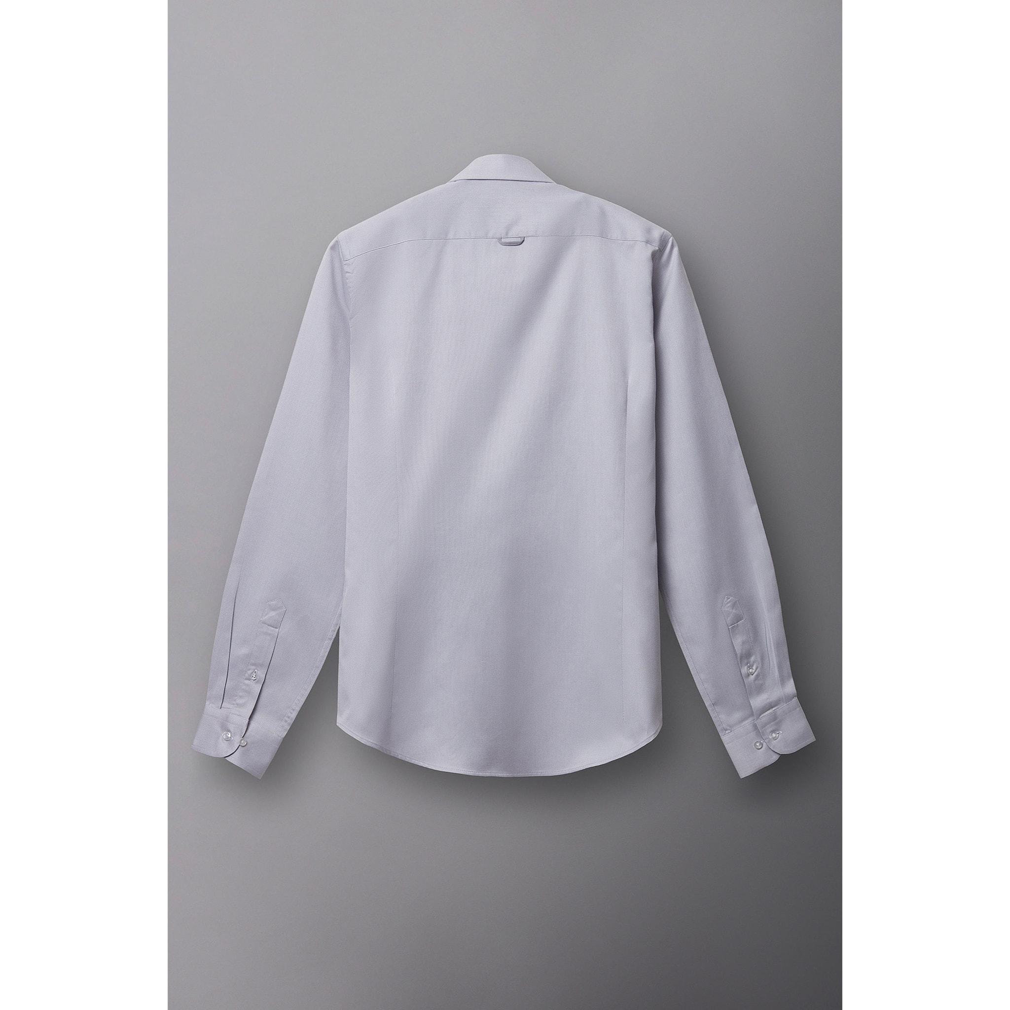 Camicia Uomo 1 Bottone Francese Slim Armaturato Fantasia Grigio