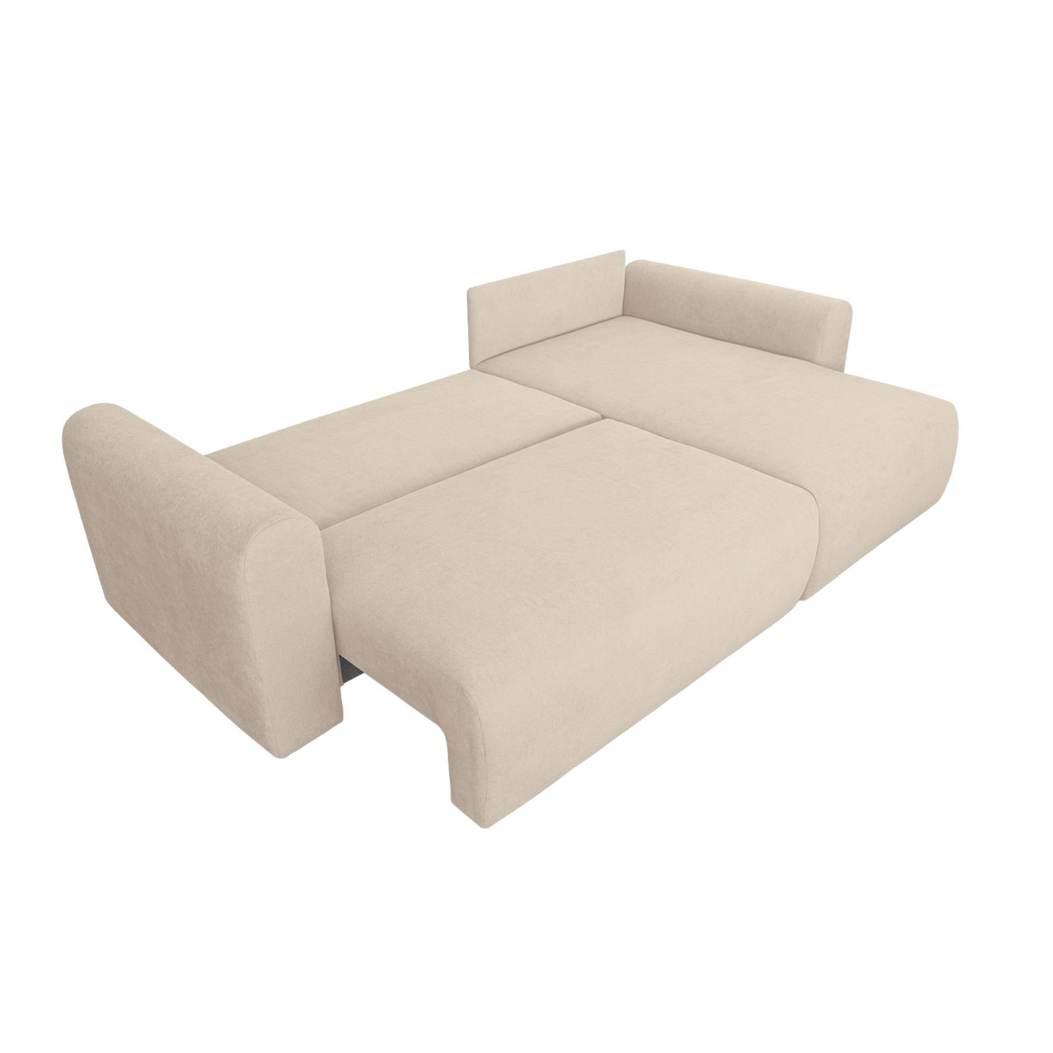 Canapé d'angle convertible réversible 3 places tissu chenille avec coffre ALMO