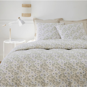Parure housse de couette 100% gaze de coton imprimé loucile
