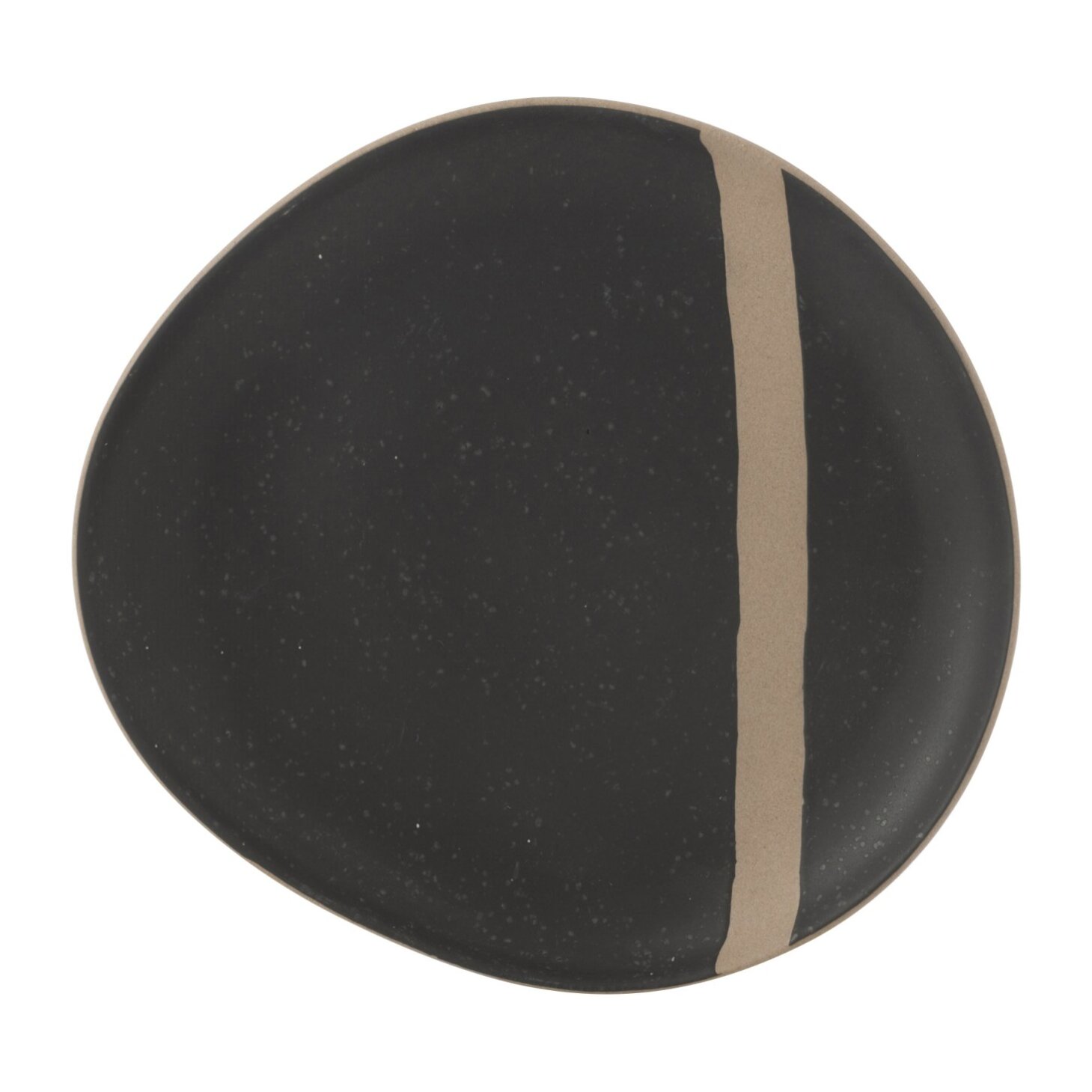 J-Line assiette - céramique - noir/taupe - small