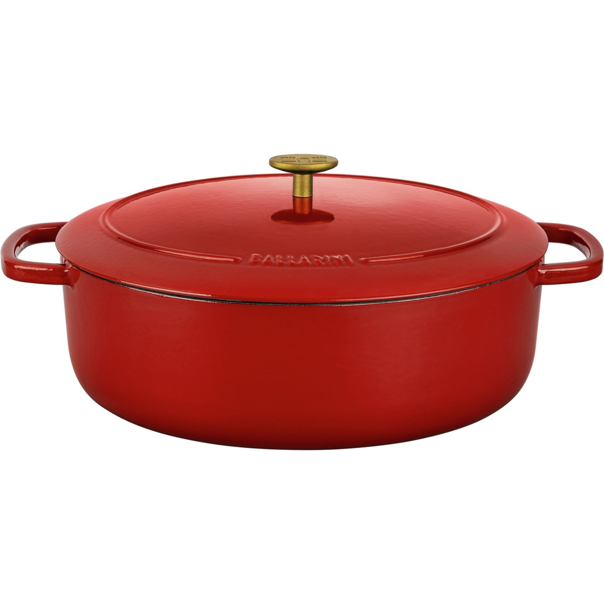 Cocotte en fonte, Ovale, Rouge, 33 cm