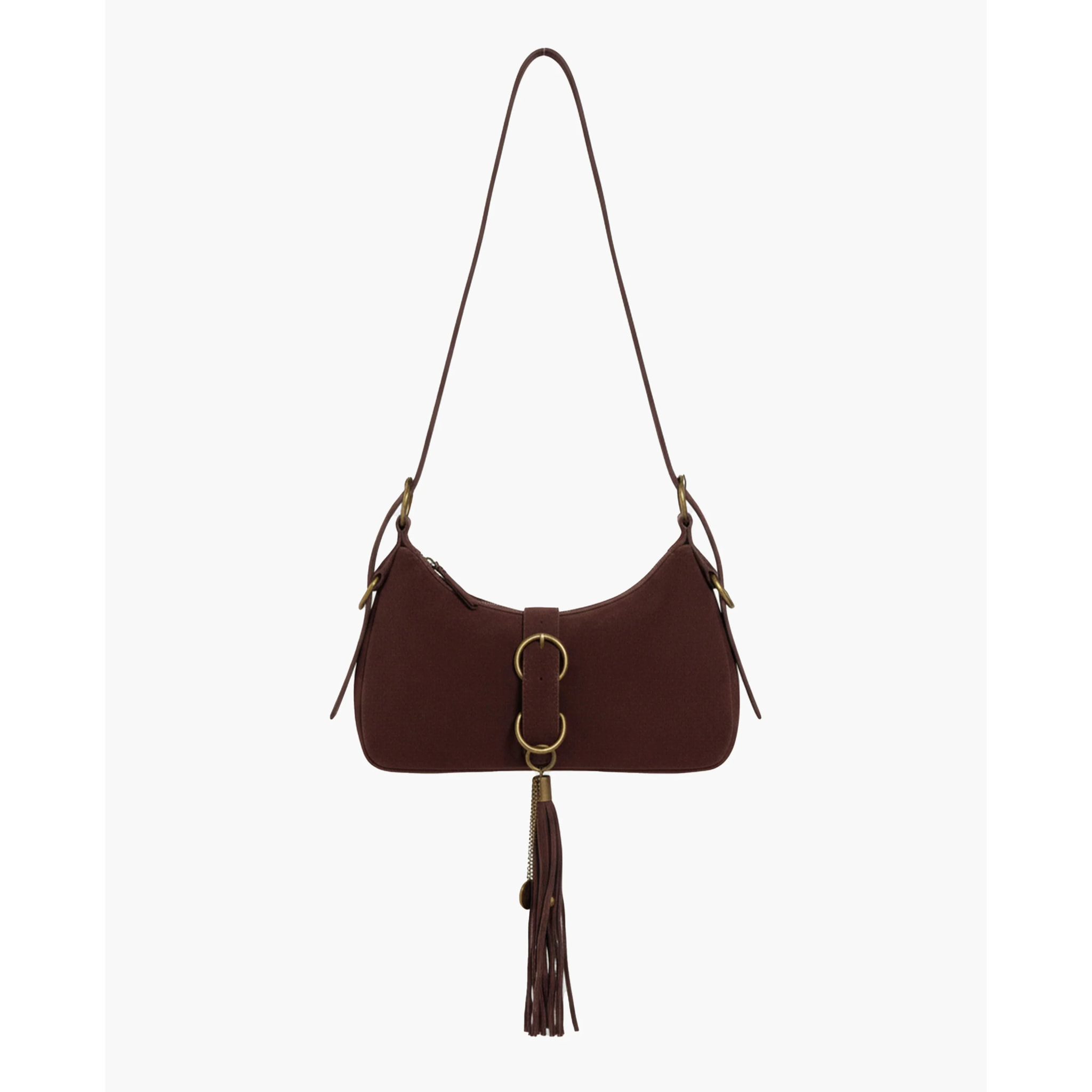 Bolso hobo de piel con asa fija