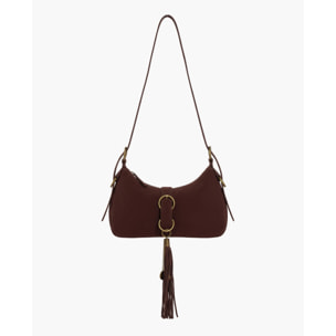 Bolso hobo de piel con asa fija