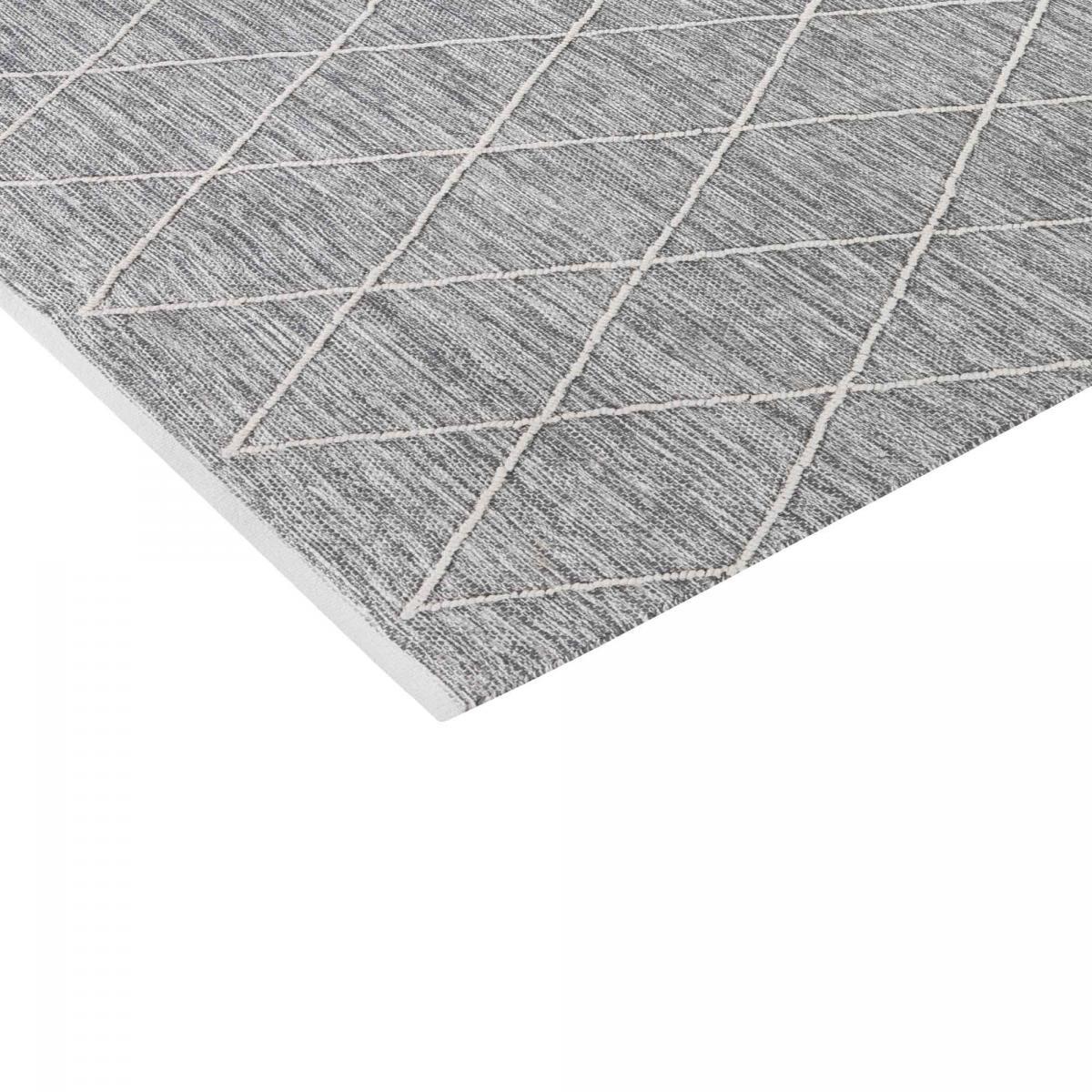 Tapis salon et chambre tissé en coton motif scandinave JABI