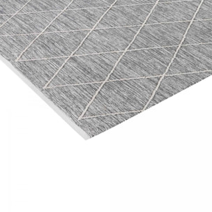 Tapis salon et chambre tissé en coton motif scandinave JABI
