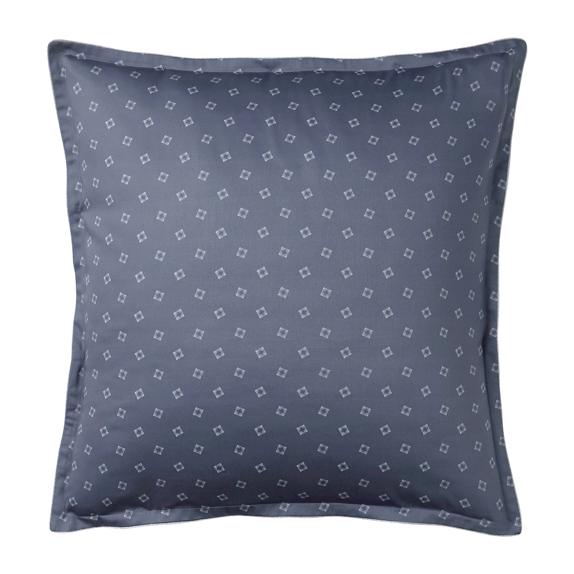 Taie d'oreiller imprimée en satin de coton, NOCTURNE, Bleu Marine