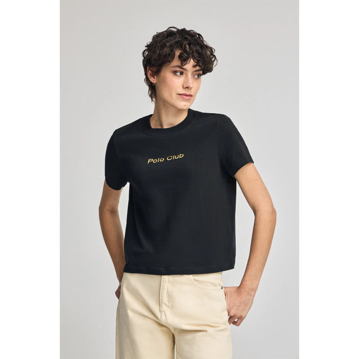 Maglietta Diamond blu marino con print foil Polo Club