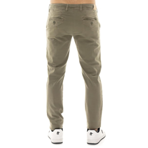 Pantalón chino de hombre Leone Easy de sarga con trabillas