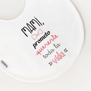 Babero Nacimiento Frase M Blanco Talla Uni