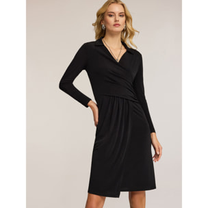 Motivi - Vestito in jersey drappeggiato - Nero