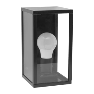 FORLIGHT Pristol Apliqiue rectangular para bombilla E27 en color negro