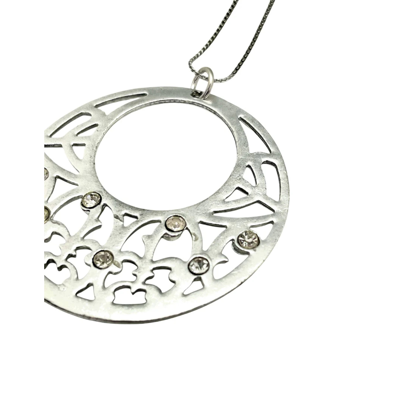 Collar largo Oráculo Diamond en plata 10µ