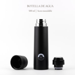 Botella - termo de agua 500ml en acero inoxidable negro scalpers home