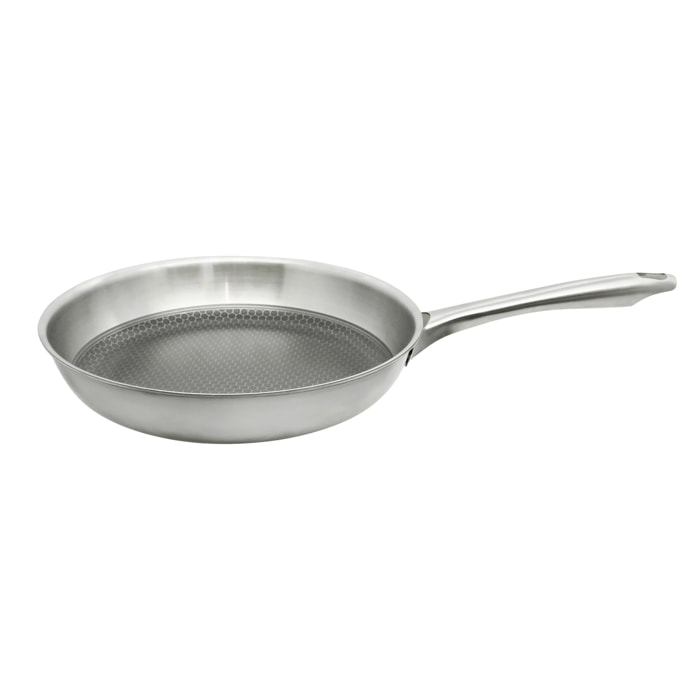 Set de 2 poêles 24 et 28 cm en acier inoxydable et revêtement sans PFAS Elo Relief Passion