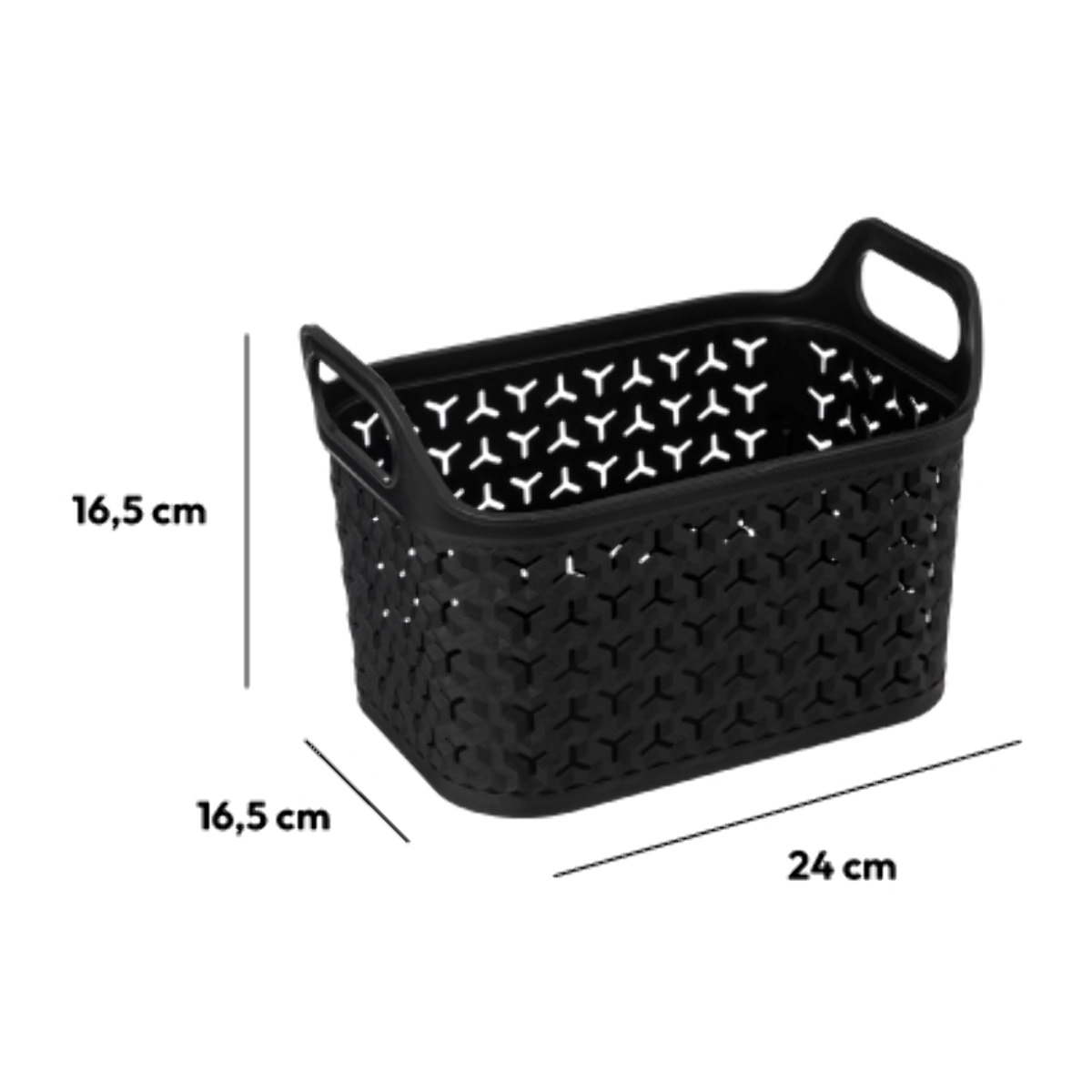 Panier ajouré plastique 4L noir
