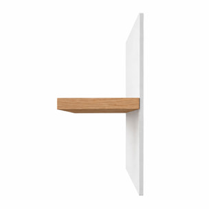 Mensola Da Soggiorno Parete Muro Ripiano Libri Oggetti Decorativa Salotto Arredo Design Moderno Minimal Living Abbinabile 138x20x20 Cm Bianco E Rovere