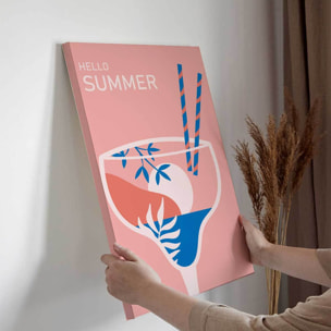 Tableau cocktail Hello Summer Toile imprimée