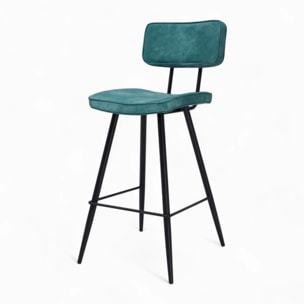 Pack 4 chaises pour îlot central bleues et jaunes 66 cm - Texas