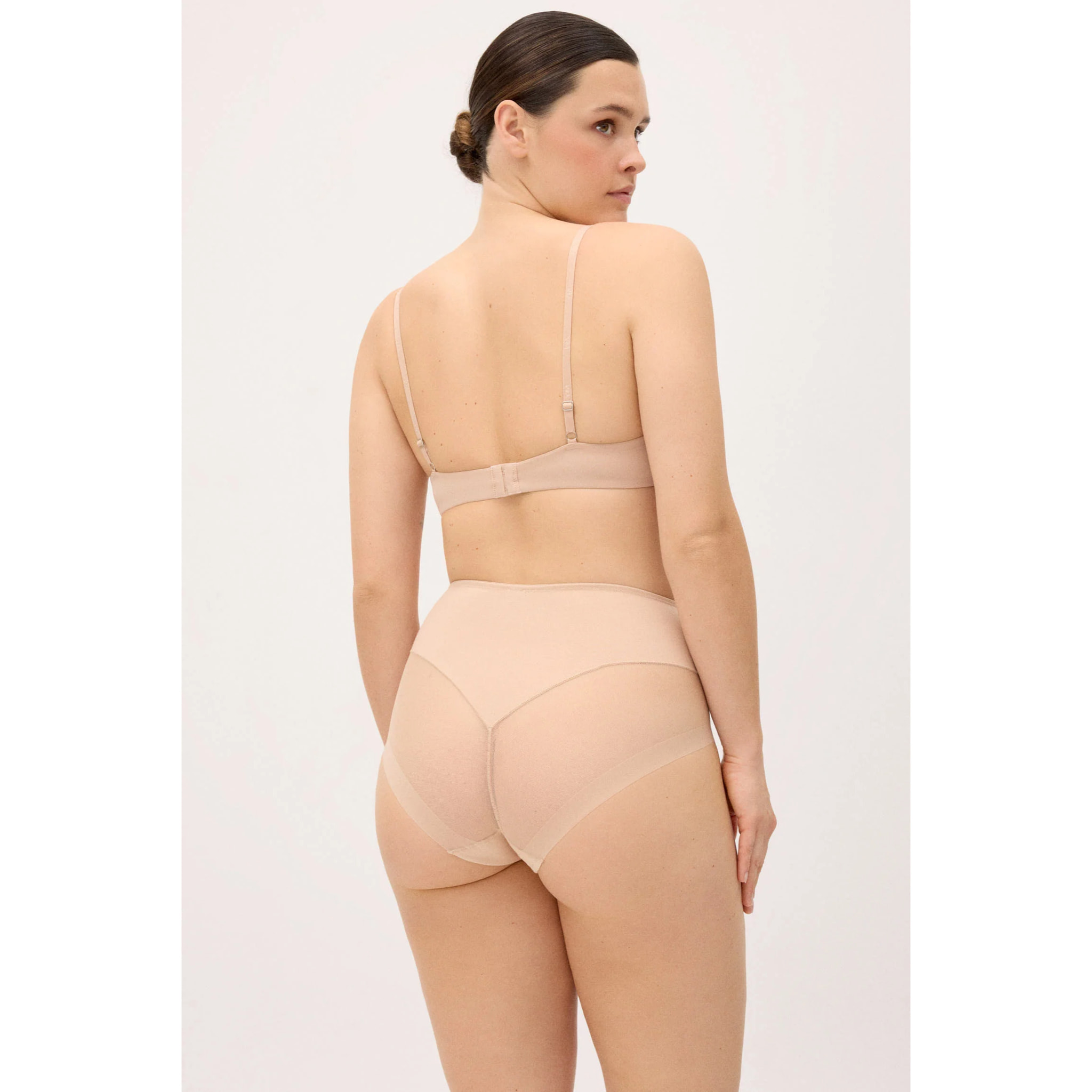 Slip vita alta donna Beige