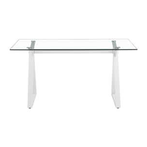 Tavolo da cucina in vetro 150x90 cm