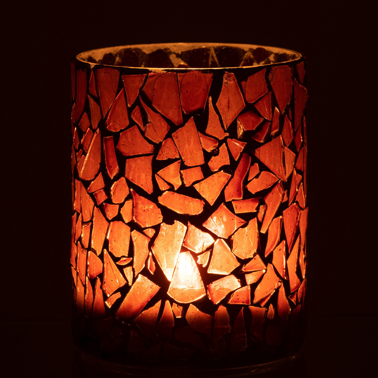 J-Line photophore Mosaïque - verre - brun - medium