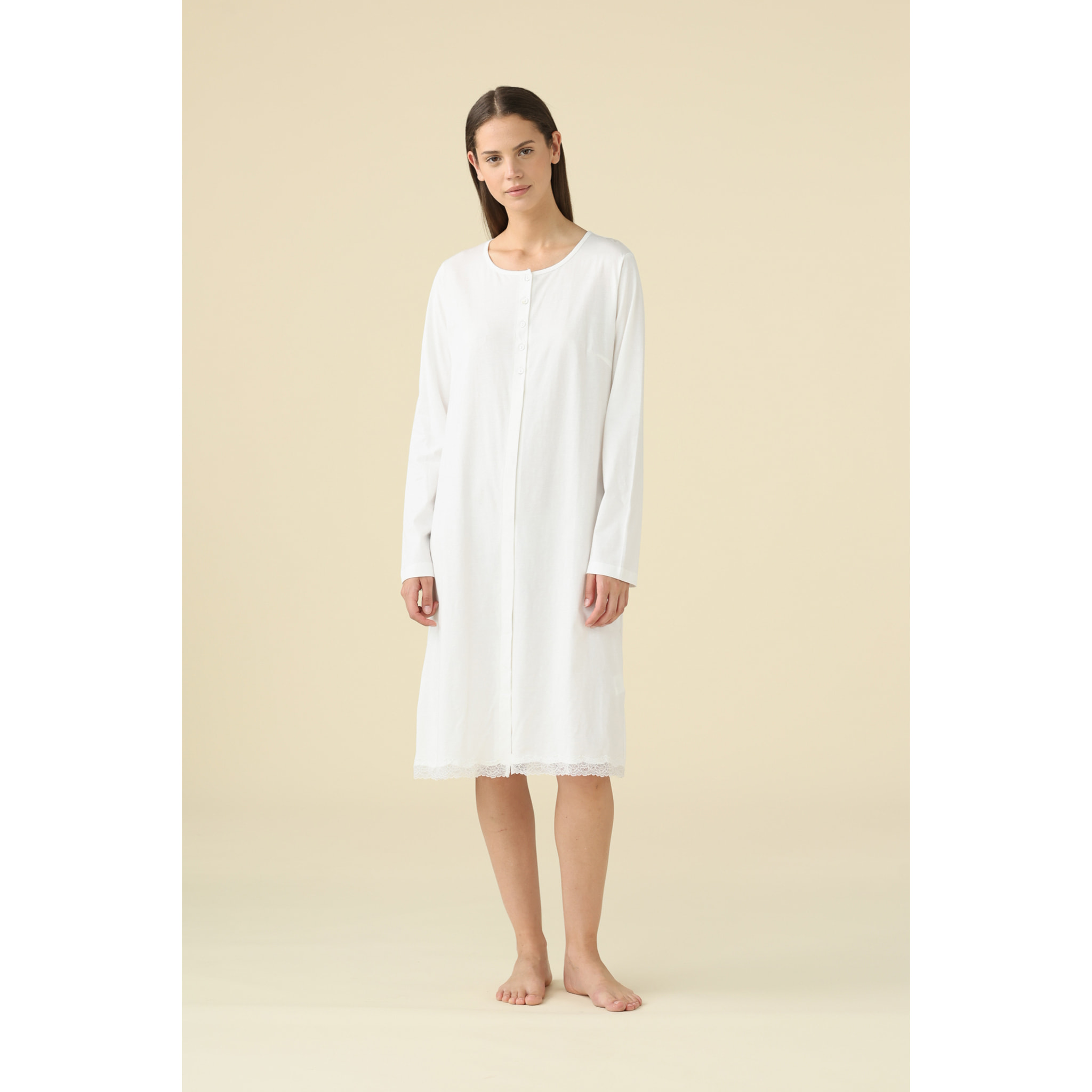 Camicia da notte donna estiva in cotone articolo essential. Noidinotte