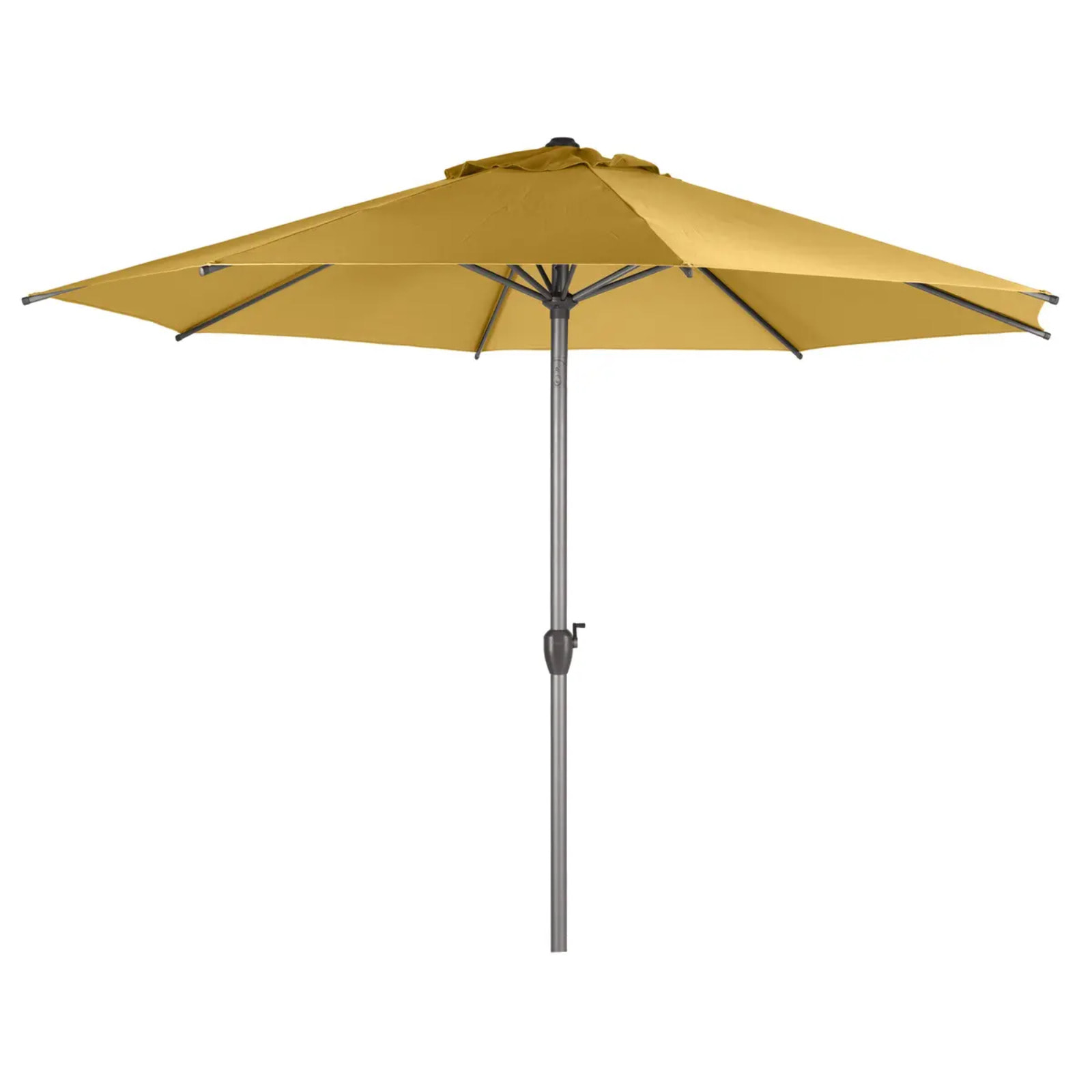 Parasol droit rond Loompa Jaune moutarde