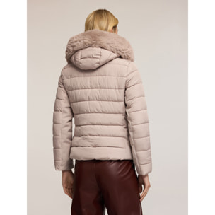 Motivi - Piumino corto con cappuccio - Beige